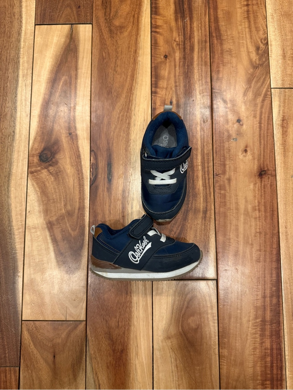OshKosh B'gosh Navy and White Kids Sneakers